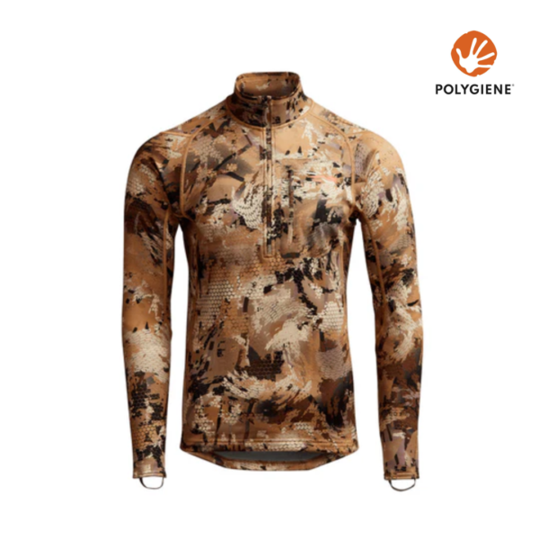 Tee shirt de chasse core midweight ZIP T OPTIFADE MARSH SITKA