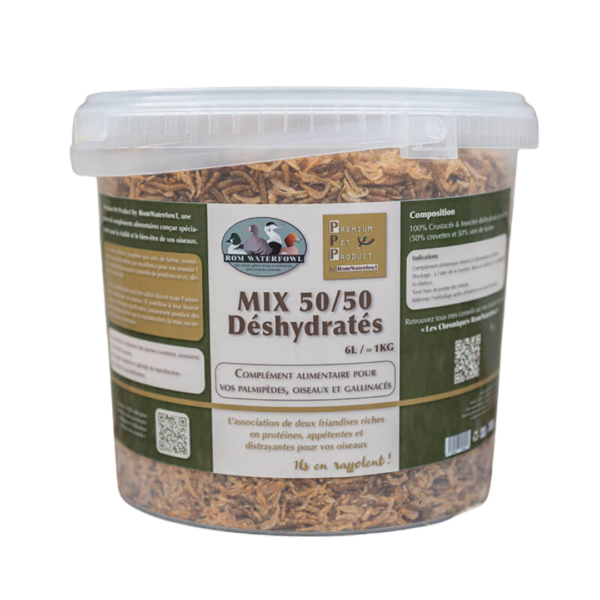 Mix 50 50 crevettes & vers de farine ROM WATERFOWL