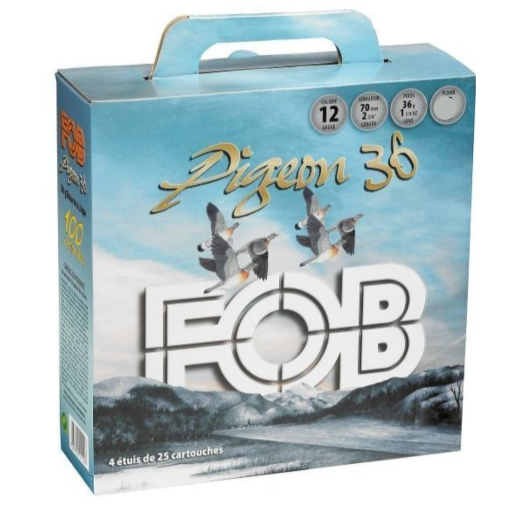 Cartouches de chasse SUPER PIGEON 36G BJ x 100 FOB