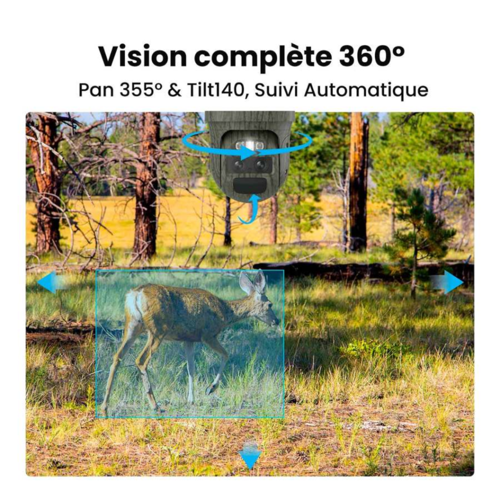 Caméra go G770 – 4g sans fil à double objectifs avec suivi auto et zoom REOLINK