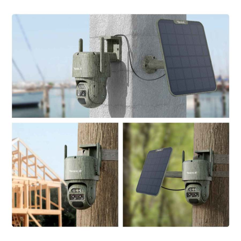 Caméra go G770 – 4g sans fil à double objectifs avec suivi auto et zoom avec panneau solaire autonome REOLINK