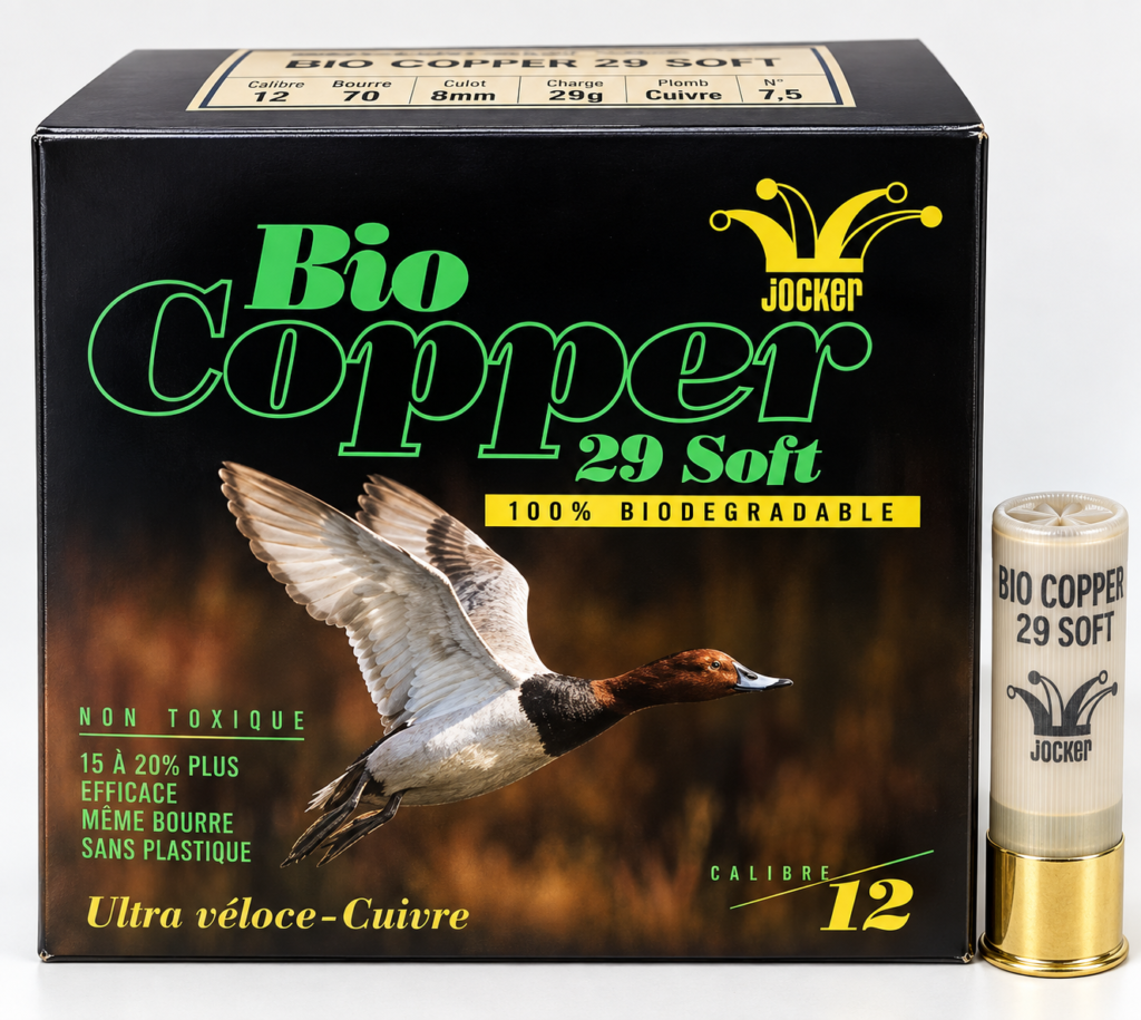 Cartouches de chasse BIO COPPER 29gr SOFT CAL 12 JOCKER