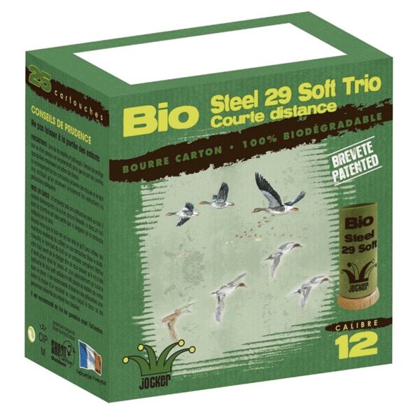 Cartouches de chasse BIO STEEL 29gr SOFT TRIO JOCKER