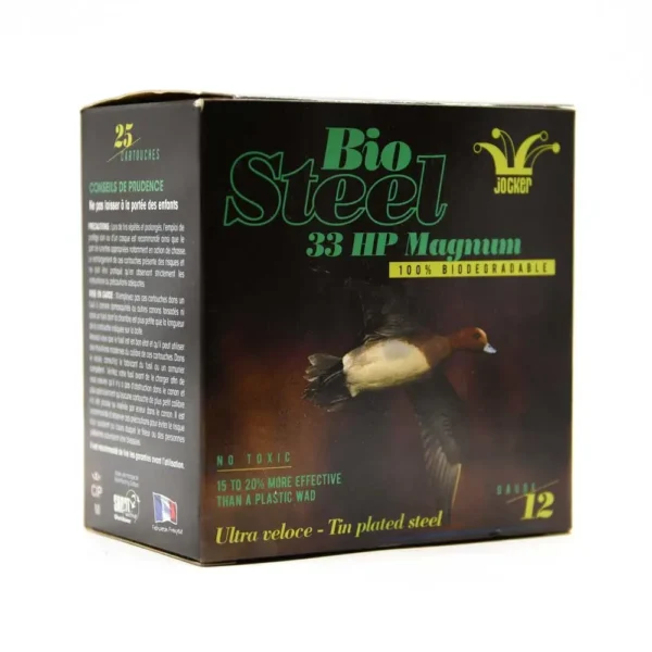 Cartouches de chasse BIO STEEL 33gr HP JOCKER